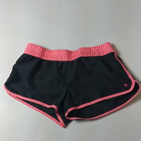 Hurley Pants - Hurley Black and Pink Board Shorts